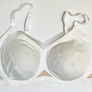 Honeylove Crossover Bra white/nude 44 E/F (DD /DDD) NWOT